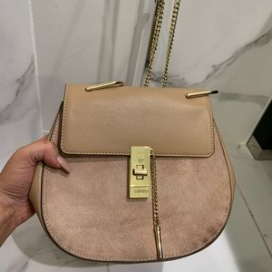 Taupe MILA Crossbody Saddle Bag